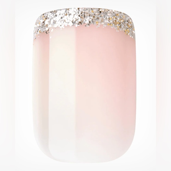 3 for 2. New in box Kiss Nails - Bisous French glitter press on nails- wide size - Picture 5 of 5